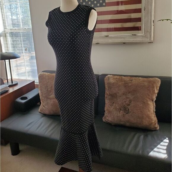 Michael Kors Collection Studded Black Sheath Dress NWT Size X-small - Picture 3 of 16
